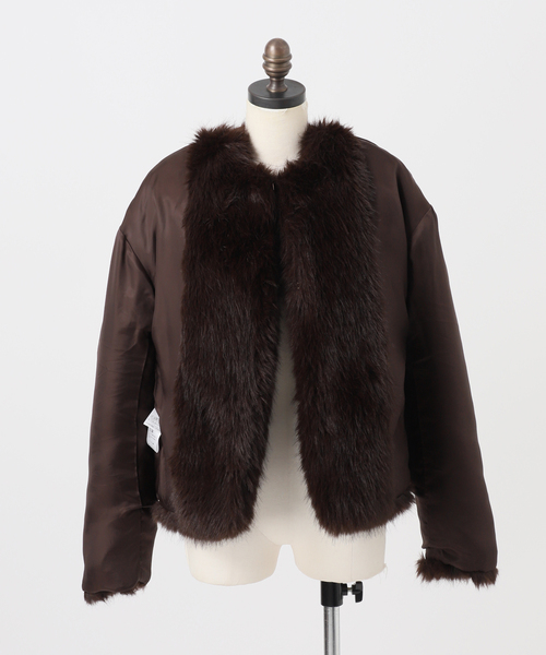 EVERYDAY I LIKE.(エヴリディアイライク)の「*Anna ファージャケット(その他アウター・レディース・ブラウン・FREE)」の22枚目の写真