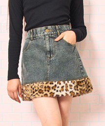 ANAP GｉRL（アナップガール）の「裾ファー デニム スカート（スカート・キッズ）」