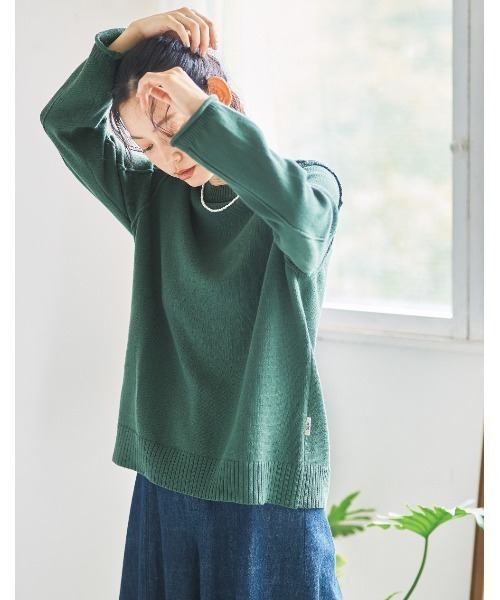 and myera（アンド マイラ）の「ａｎｄ　ｍｙｅｒａ　ニットで作ったトレーナー（ニット/セーター・レディース・ブラウン/グリーン/ネイビー・S）」の7枚目の写真