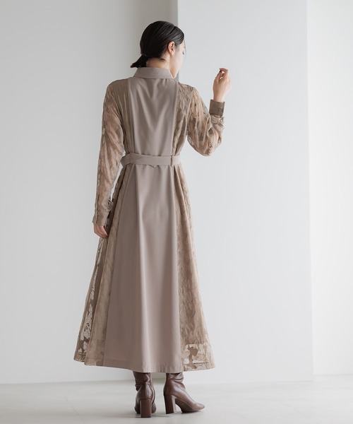 Andemiu（アンデミュウ）の「【選べる3丈】サイドジャガードキリカエワンピース606739（ワンピース・レディース・ネイビー/ベージュ/ブルー/アイボリー・フリー/ﾌﾘ-/FREE）」の16枚目の写真