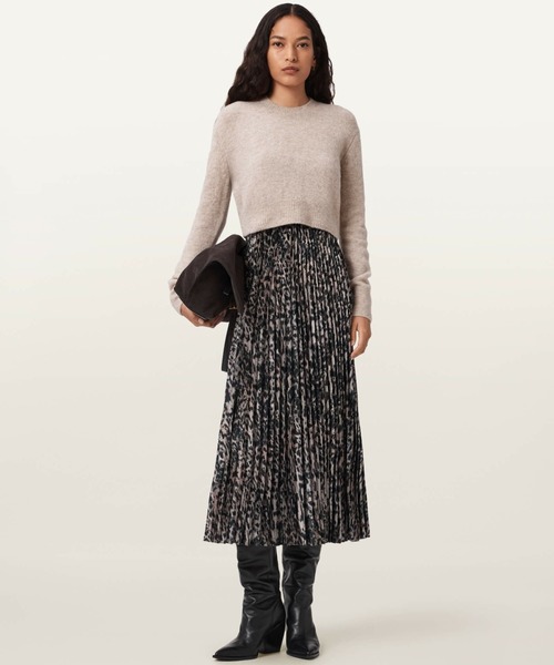 ALLSAINTS(オールセインツ)の「ALLSAINTS EVIA DRESS(ワンピース・レディース・ブラウン系その他・X-SMALL/SMALL/MEDIUM)」の1枚目の写真