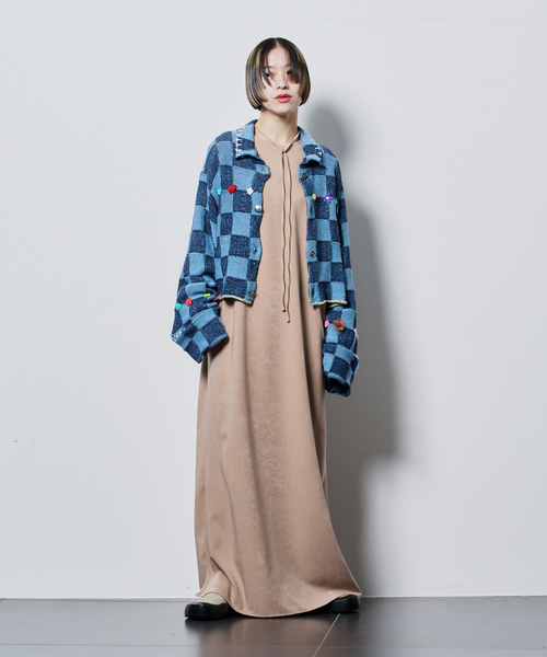 CITYSHOP（シティーショップ）の「VELVET LEAN KAFTAN DRESS：ワンピース（ワンピース・レディース・ブラック/ベージュ・36/38）」の16枚目の写真