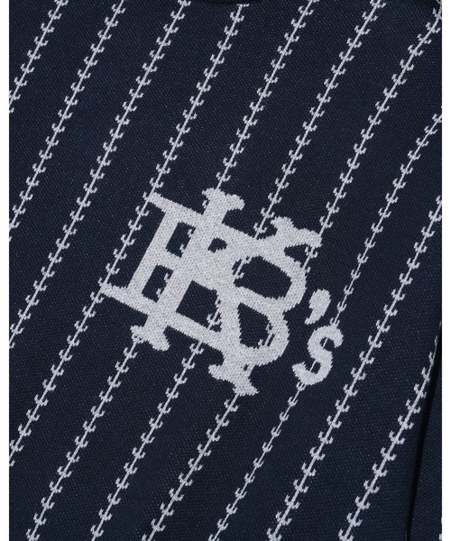 KEBOZ（ケボズ）の「EFG STRIPE COTTON KNIT CREWNECK（ニット/セーター・メンズ・グレー/ネイビー・XL/L/M）」の9枚目の写真