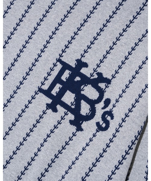 KEBOZ（ケボズ）の「EFG STRIPE COTTON KNIT CREWNECK（ニット/セーター・メンズ・グレー/ネイビー・XL/L/M）」の11枚目の写真