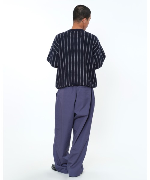 KEBOZ（ケボズ）の「EFG STRIPE COTTON KNIT CREWNECK（ニット/セーター・メンズ・グレー/ネイビー・XL/L/M）」の5枚目の写真