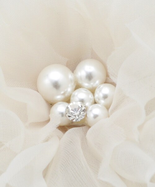 OPAQUE.CLIP（オペークドットクリップ）の「オーガンジーフラワーコサージュ（ブローチ/コサージュ・レディース・ベージュ・00）」の8枚目の写真