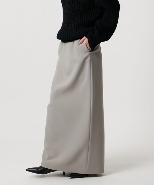 L.C.B. スリット入りタイトスカート サイズ1 セール】【新色追加】セルフカットリブタイトスカート【8サイズ展開(S