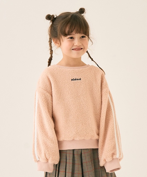 minimal（ミニマル）の「ボアプルオーバー（スウェット・キッズ・オフホワイト/パープル/チャコール/ピンク・130cm/140cm/120cm/100cm/110cm/90cm）」の4枚目の写真