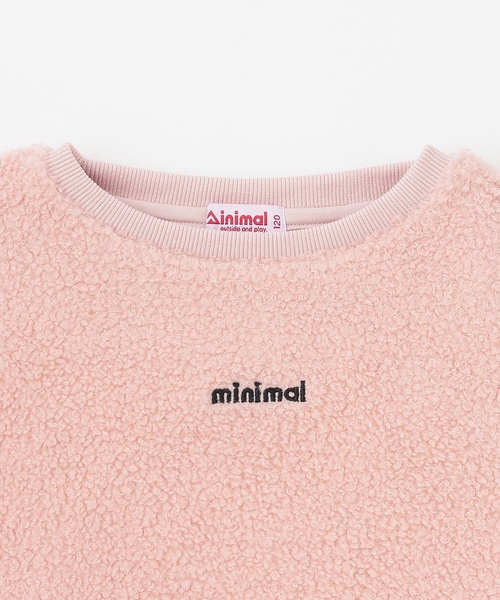 minimal（ミニマル）の「ボアプルオーバー（スウェット・キッズ・オフホワイト/パープル/チャコール/ピンク・130cm/140cm/120cm/100cm/110cm/90cm）」の6枚目の写真