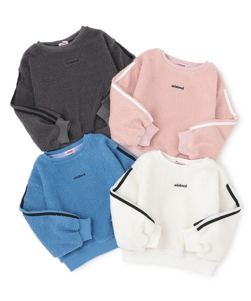 minimal（ミニマル）の「ボアプルオーバー（スウェット・キッズ・オフホワイト/パープル/チャコール/ピンク・130cm/140cm/120cm/100cm/110cm/90cm）」の11枚目の写真