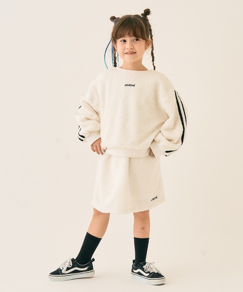 minimal（ミニマル）の「ボアプルオーバー（スウェット・キッズ・オフホワイト/パープル/チャコール/ピンク・130cm/140cm/120cm/100cm/110cm/90cm）」の20枚目の写真