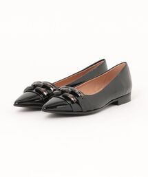 inter-chaussures | 【INTER-CHAUSSURES】ポインテッドローヒールバックルパンプス(I1504N)(パンプス)