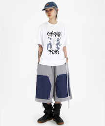 CRIGUN（クリガン）の「ダブルニークロップド8部バミューダパンツピグメントグレー（その他パンツ）」