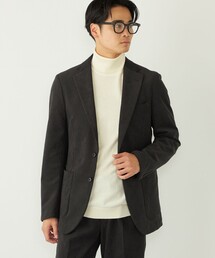 テーラードジャケット（グレー/灰色系・コーデュロイ）ファッション