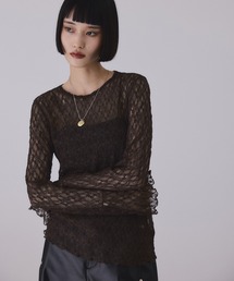 ADAM ET ROPE' | フレアスリーブレーストップス(Tシャツ/カットソー)