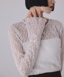 ADAM ET ROPE' | フレアスリーブレーストップス(Tシャツ/カットソー)