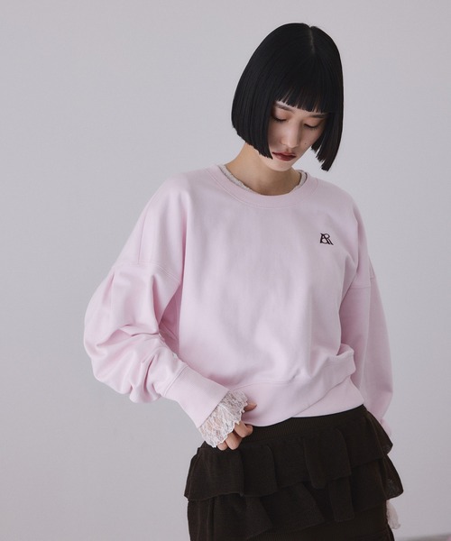 フレアスリーブレーストップス(Tシャツ/カットソー)|ADAM ET ROPE フレアスリーブレーストップス(Tシャツ/カットソー)|ADAM ET ROPE