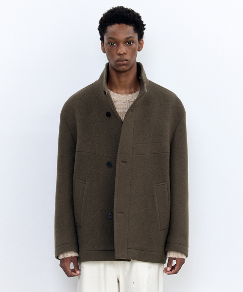 INSILENCE(インサイロンス)の「ジブリングウールハーフコート ブラウン(チェスターコート・レディース・その他・SMALL/MEDIUM/LARGE)」の1枚目の写真