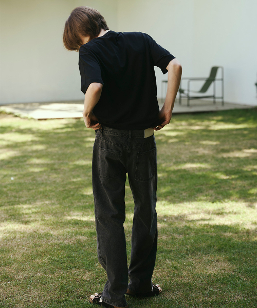 THE GREEN LAB（ザグリーンラボ）の「ルーズフィットダブルニワークデニムパンツ[ブラック]（デニムパンツ・メンズ・その他・FREE）」の9枚目の写真