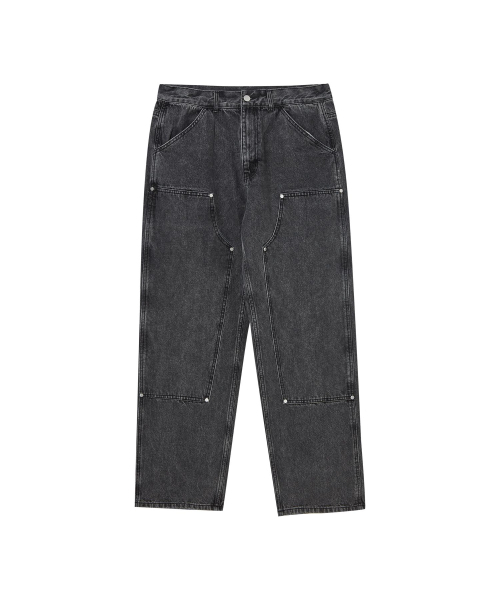 THE GREEN LAB（ザグリーンラボ）の「ルーズフィットダブルニワークデニムパンツ[ブラック]（デニムパンツ・メンズ・その他・FREE）」の11枚目の写真