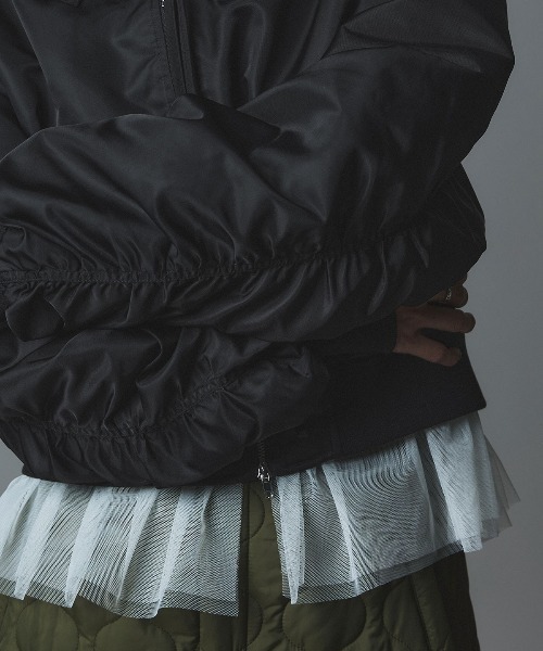 W:Huku(フーク)の「【W:Huku / ナイロンオックス】キルティング MA-1 / Nylon Oxford Quilted MA-1(MA-1・レディース・ブラック/ライトベージュ/カーキ・FREE)」の20枚目の写真