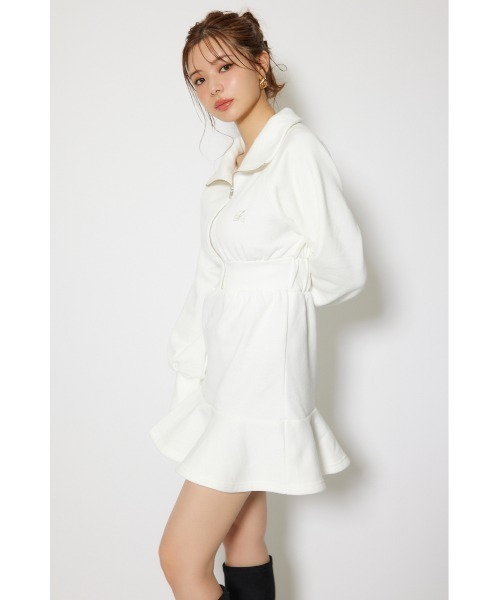 rienda（リエンダ）の「ティアードペプラムワンピース 秋服 冬服（ワンピース・レディース・ホワイト/ピンク/ブラック・FREE）」の5枚目の写真