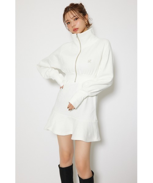 rienda（リエンダ）の「ティアードペプラムワンピース 秋服 冬服（ワンピース・レディース・ホワイト/ピンク/ブラック・FREE）」の8枚目の写真