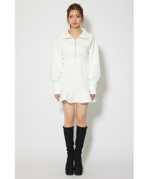 rienda（リエンダ）の「ティアードペプラムワンピース 秋服 冬服（ワンピース・レディース・ホワイト/ピンク/ブラック・FREE）」の9枚目の写真