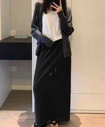 スウェット ナロースカート ロング 冬 秋冬