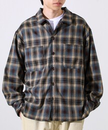 GLOSTER | 【主役の1枚】TRオンブレチェック ブランケットステッチシャツ(シャツ/ブラウス)