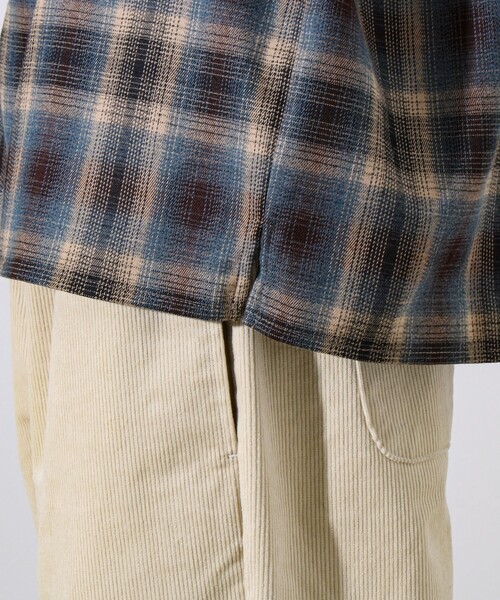 セール】【主役の1枚】TRオンブレチェック ブランケットステッチシャツ