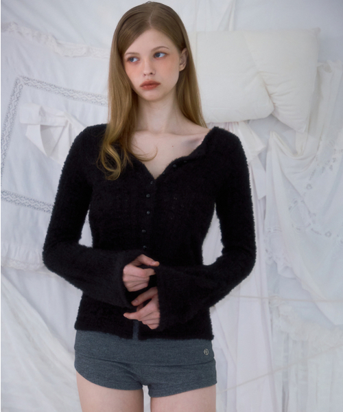 ROSEFRANTZ（ロゼフランツ）の「Hairy Slim Fur Cardigan [Black]（カーディガン/ボレロ・レディース・ブラック・OS）」の5枚目の写真
