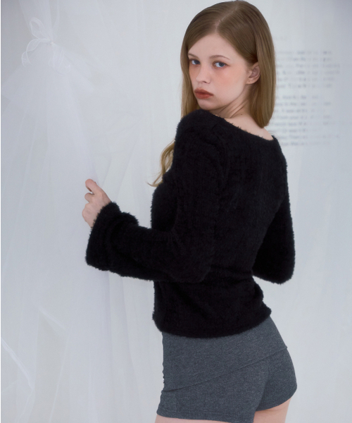 ROSEFRANTZ（ロゼフランツ）の「Hairy Slim Fur Cardigan [Black]（カーディガン/ボレロ・レディース・ブラック・OS）」の10枚目の写真