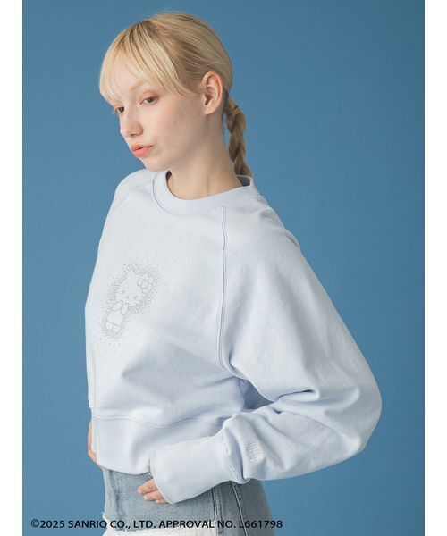 FURFUR（ファーファー）の「【WEB・一部店舗限定カラー】HELLO KITTYクリスタルスウェット（スウェット・レディース・ブラック/ライトピンク/サックスブルー/ホワイト・F）」の18枚目の写真