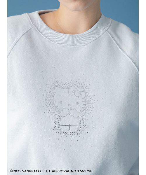 FURFUR（ファーファー）の「【WEB・一部店舗限定カラー】HELLO KITTYクリスタルスウェット（スウェット・レディース・ブラック/ライトピンク/サックスブルー/ホワイト・F）」の19枚目の写真