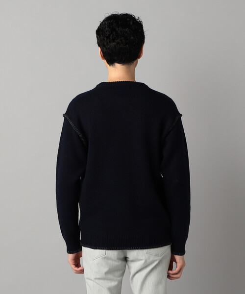COMME CA MEN(コムサメン)の「ブランケットステッチ クルーネックニット(ニット/セーター・メンズ・ブラック/ネイビー・L/M)」の13枚目の写真