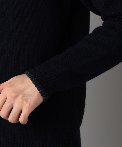 COMME CA MEN(コムサメン)の「ブランケットステッチ クルーネックニット(ニット/セーター・メンズ・ブラック/ネイビー・L/M)」の15枚目の写真