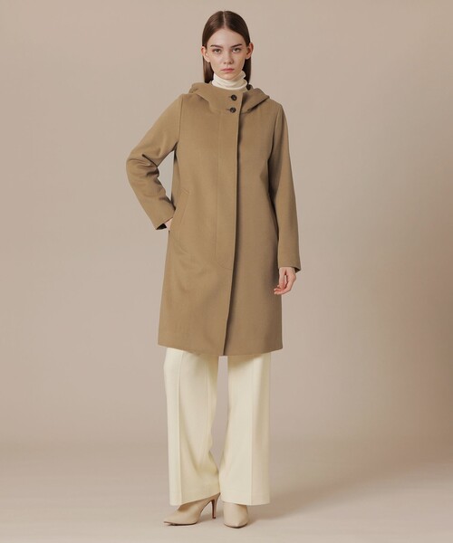 MACKINTOSH LONDON（マッキントッシュ ロンドン）の「【WEB・一部店舗限定】ソフトウールモッサフーデットコート（その他アウター・レディース・ブラック/ベージュ・38/40）」の10枚目の写真