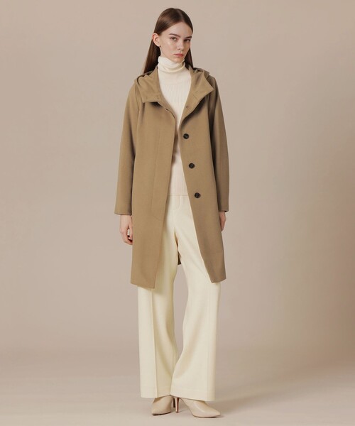 MACKINTOSH LONDON（マッキントッシュ ロンドン）の「【WEB・一部店舗限定】ソフトウールモッサフーデットコート（その他アウター・レディース・ブラック/ベージュ・38/40）」の11枚目の写真