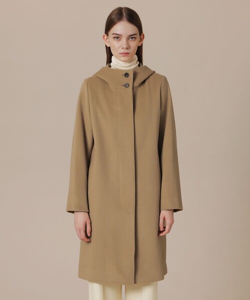 MACKINTOSH LONDON（マッキントッシュ ロンドン）の「【WEB・一部店舗限定】ソフトウールモッサフーデットコート（その他アウター・レディース・ブラック/ベージュ・38/40）」の12枚目の写真