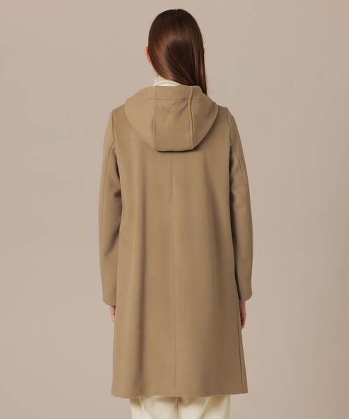 MACKINTOSH LONDON（マッキントッシュ ロンドン）の「【WEB・一部店舗限定】ソフトウールモッサフーデットコート（その他アウター・レディース・ブラック/ベージュ・38/40）」の4枚目の写真