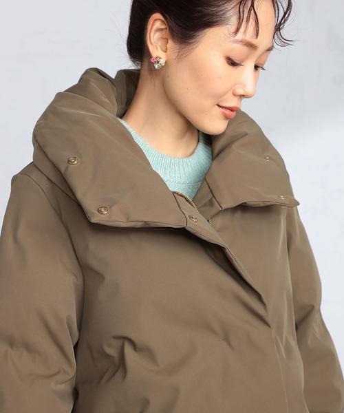 GALLORIA（ギャローリア）の「ボリューム衿リブ袖中綿ジャケット（その他アウター・レディース・ベージュ/ブラック・S/M/LL/L）」の7枚目の写真