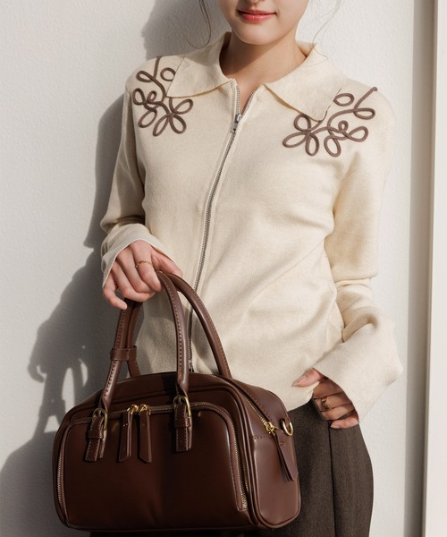 Dita Muaj.（ディータムアージュ）の「刺繍ジップニット（ニット/セーター・レディース・グレー/アイボリー・FREE）」の22枚目の写真