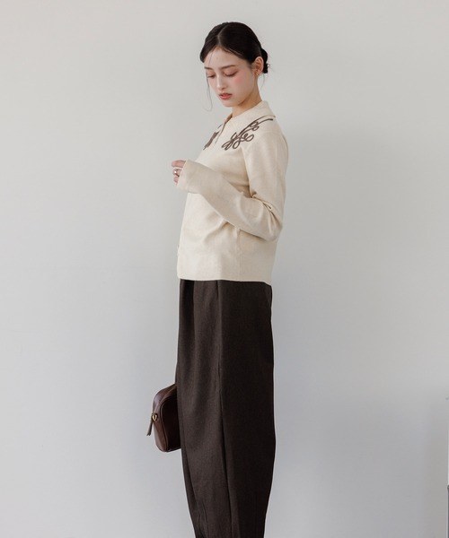 Dita Muaj.（ディータムアージュ）の「刺繍ジップニット（ニット/セーター・レディース・グレー/アイボリー・FREE）」の20枚目の写真