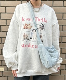 LAC-VERT | 【選べる2種類】キャットプリントスウェットプルオーバー(スウェット)