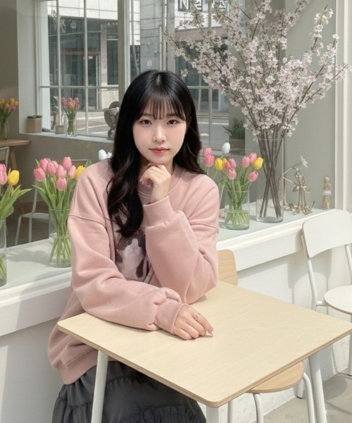 LAC-VERT（ラック・ヴェール）の「【選べる2種類】キャットプリントスウェットプルオーバー（スウェット・レディース・オートミール/ネイビー/ピンク/グレー系その他/その他/グレー・FREE）」の15枚目の写真