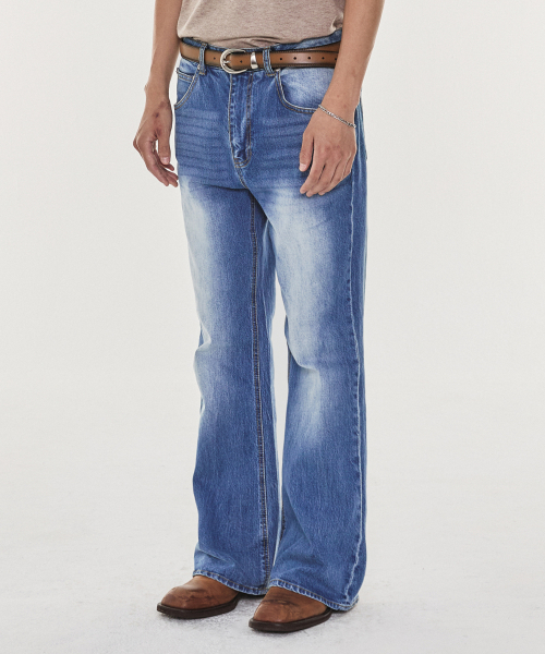 KICHUL(キチョル)の「Yk 0709 boot cut (medium blue)(デニムパンツ・メンズ・その他・X-SMALL/SMALL/MEDIUM/LARGE)」の2枚目の写真