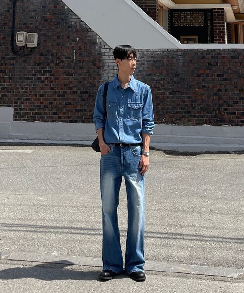 KICHUL(キチョル)の「Yk 0709 boot cut (medium blue)(デニムパンツ・メンズ・その他・X-SMALL/SMALL/MEDIUM/LARGE)」の6枚目の写真