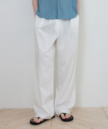 WEDNESDAY OASIS（ウェンズデーオアシス）の「ミューズツーピンタックセミワイドパンツホワイト(W25-PT04)（スラックス）」