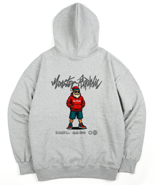 MONSTER REPUBLIC(モンスターリパブリック)の「ストリートサンタレッドフードパーカーグレー_8177(パーカー・レディース・その他・SMALL/MEDIUM/LARGE/X-LARGE)」の1枚目の写真